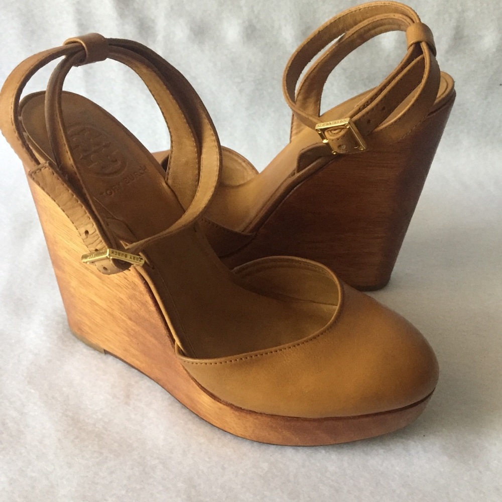 Tory Burch Drea wood wedge sandal